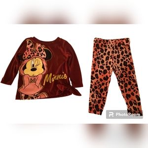 Disney Junior Minnie Mouse Baby Girl Long Sleeve Top and Pant set Size 12 Month